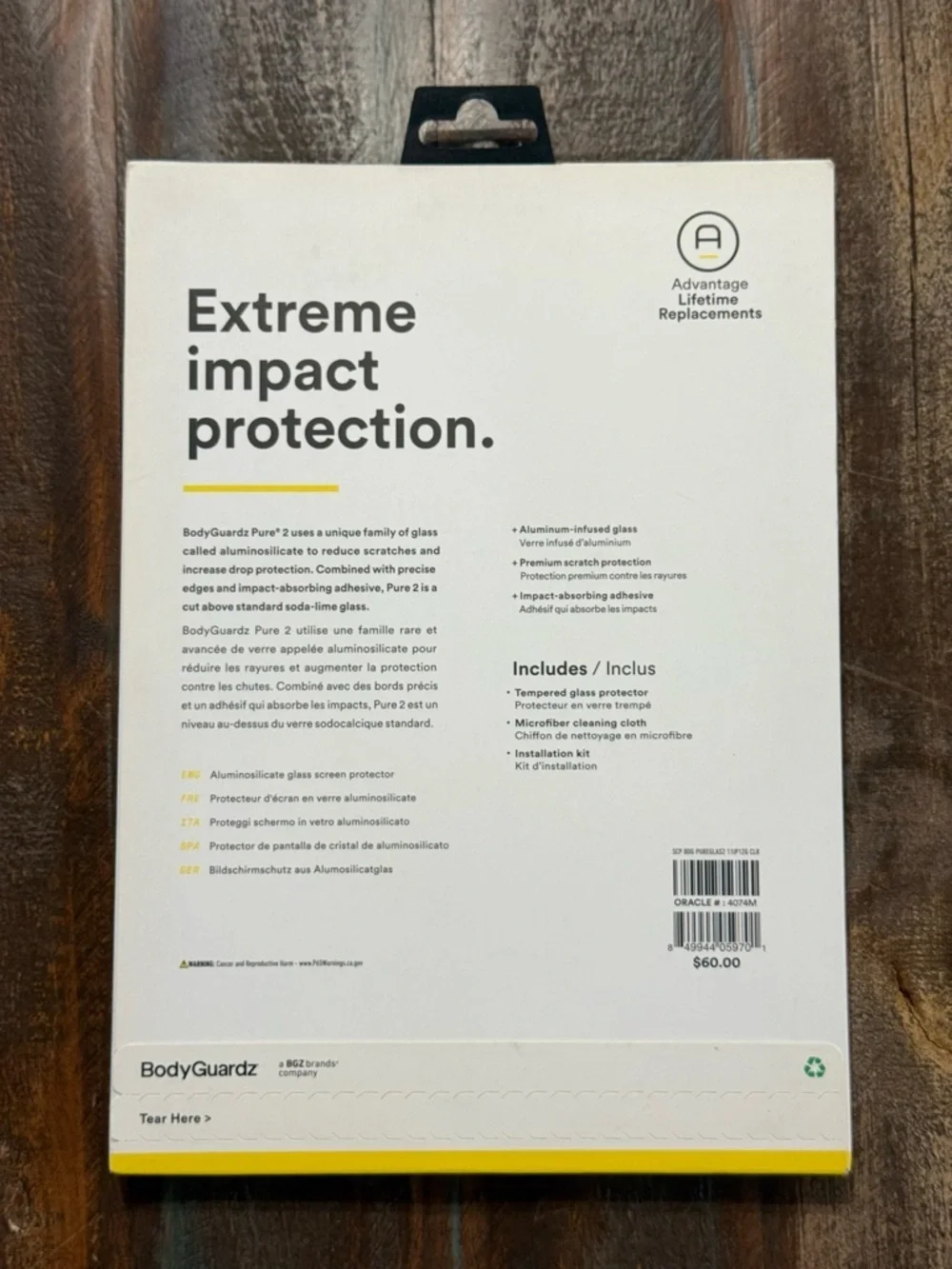 iPad Pro 11 1st & 2nd Gen BodyGuardz Tempered Glass Screen Protector NWT